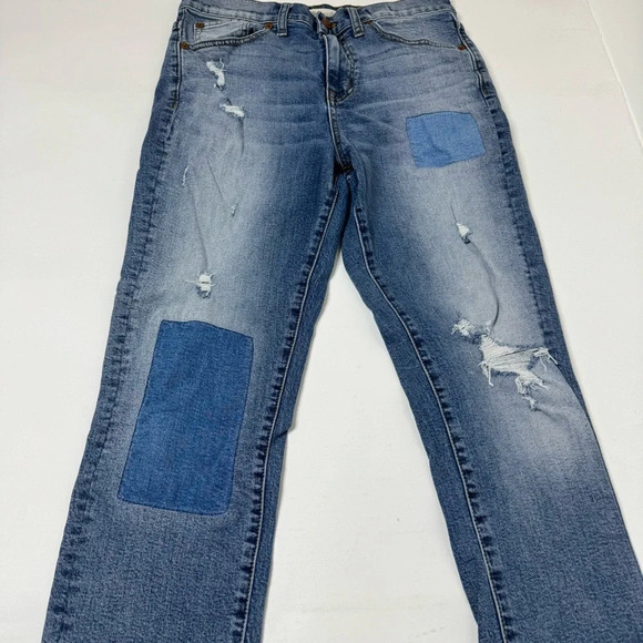 Madewell Cruiser Straight Crop Jeans in Patched Up Edition Size 27 - Picture 5 of 12